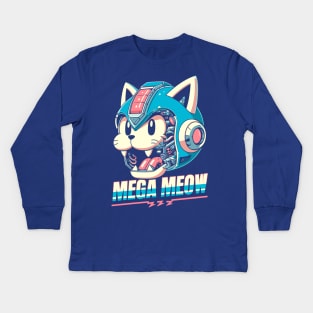 Mega Meow Kids Long Sleeve T-Shirt